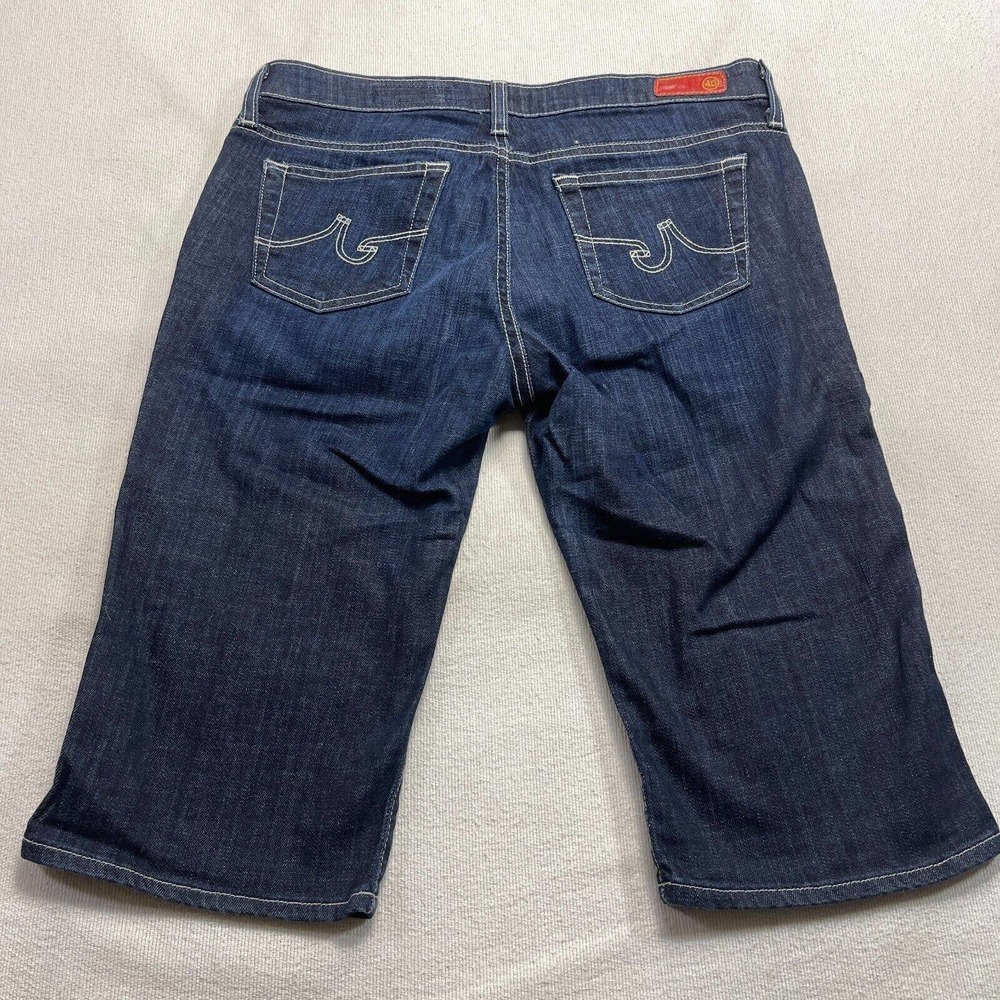 AG ADRIANO GOLDSCHMIED Shorts Womens 29R The Malibu Crop Pant Denim Blue - Picture 6 of 10